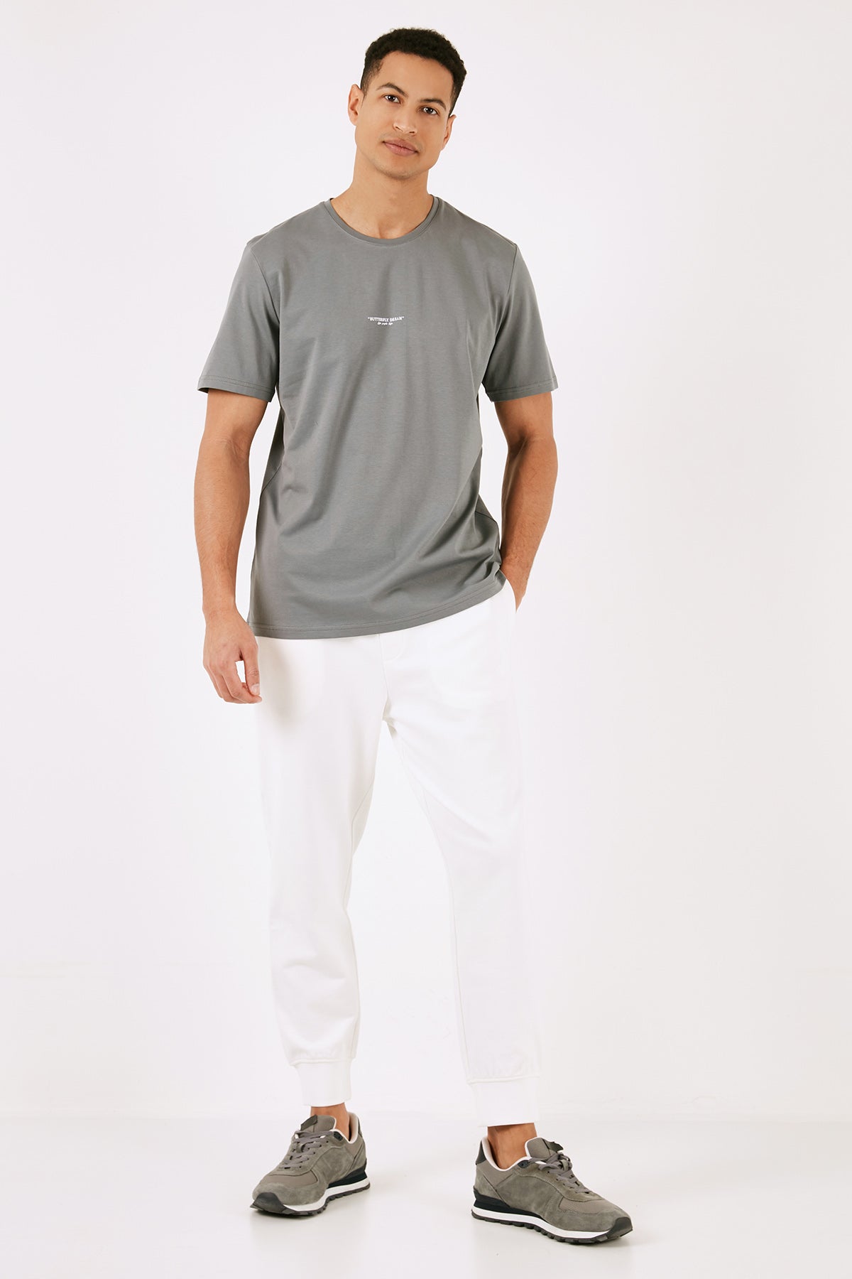 Buratti % 100 Pamuk Bisiklet Yaka Regular Fit Erkek T Shirt 5902757 AÇIK HAKİ