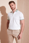 Buratti Desenli Pamuklu Slim Fit Erkek Polo T Shirt 646B3540 ELMA YEŞİLİ