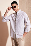 Buratti Pamuklu Regular Fit Düğmeli Yaka Erkek Gömlek CF24S116488 KAHVE