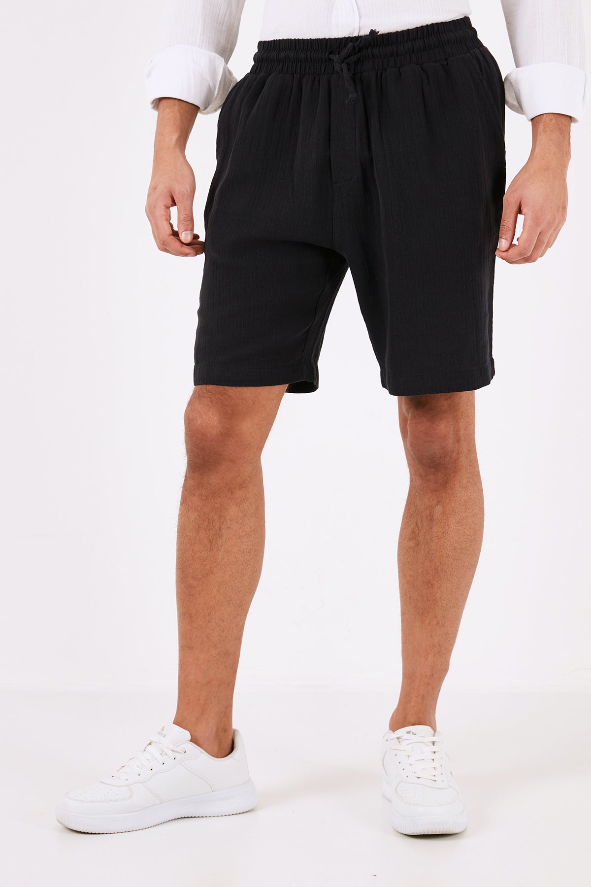 Buratti Pamuklu Regular Fit Cepli Müslin Erkek Short CF24S657802 LACİVERT