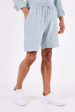 Buratti Pamuklu Regular Fit Cepli Müslin Erkek Short CF24S657802 AQUA