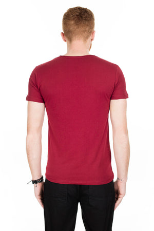 Buratti V Yaka Erkek T Shirt 54165 BORDO