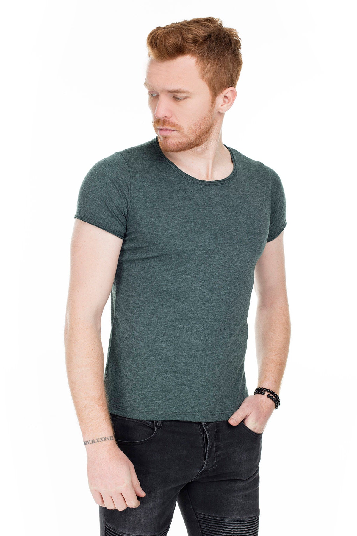 Buratti Bisiklet Yaka Erkek T Shirt 54172 YEŞİL