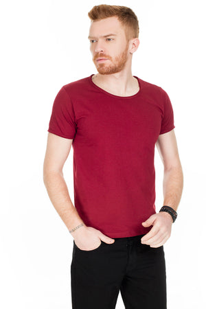 Buratti Bisiklet Yaka Erkek T Shirt 54175 BORDO