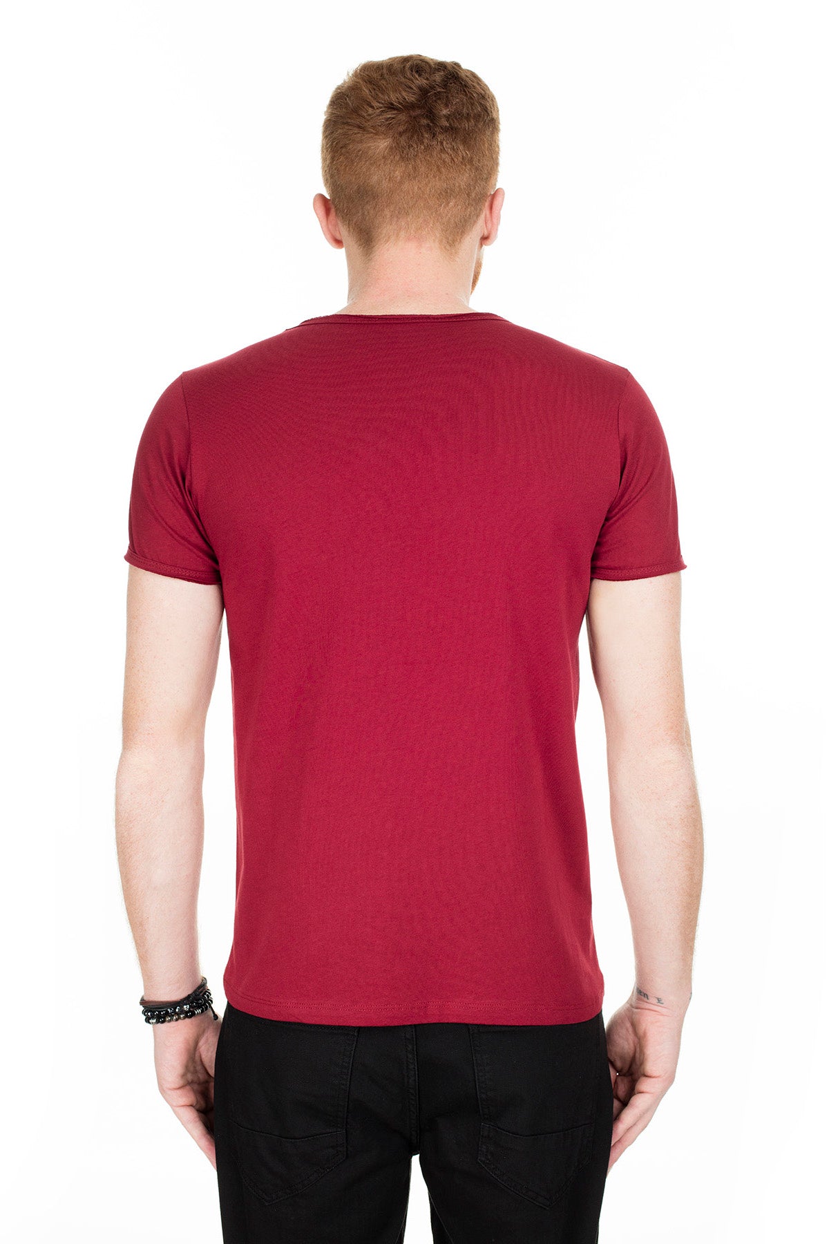 Buratti Bisiklet Yaka Erkek T Shirt 54175 BORDO