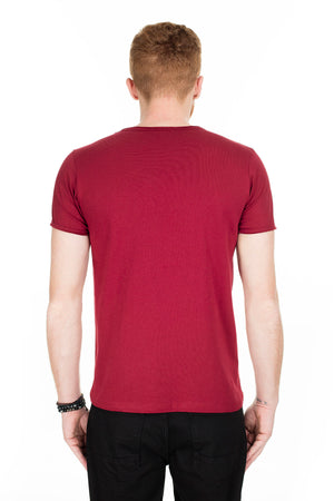 Buratti Bisiklet Yaka Erkek T Shirt 54175 BORDO